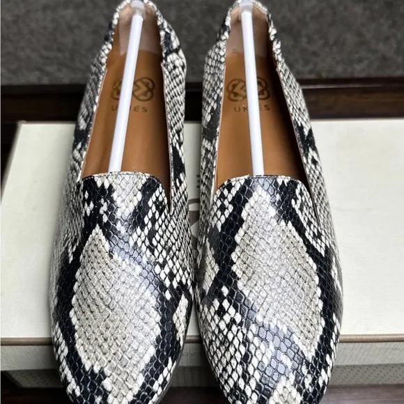 Ukies Snakeskin Python Flats US 8 Loafers Real Snake Leather Soles Nano Gel