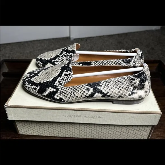 Ukies Snakeskin Python Flats US 8 Loafers Real Snake Leather Soles Nano Gel
