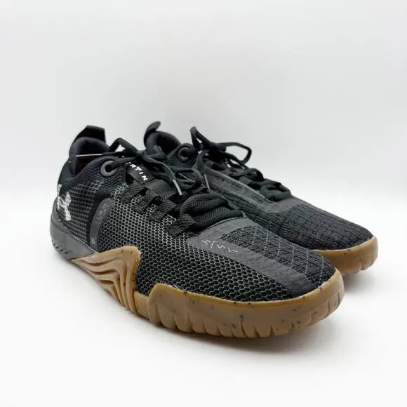 Under Armour Mens TriBase Reign 6 Sneakers Size 8.5 Black Training Shoe NWOB