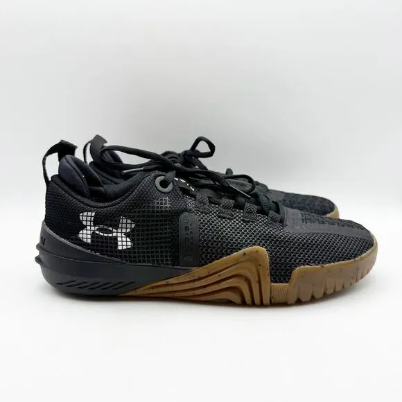 Under Armour Mens TriBase Reign 6 Sneakers Size 8.5 Black Training Shoe NWOB