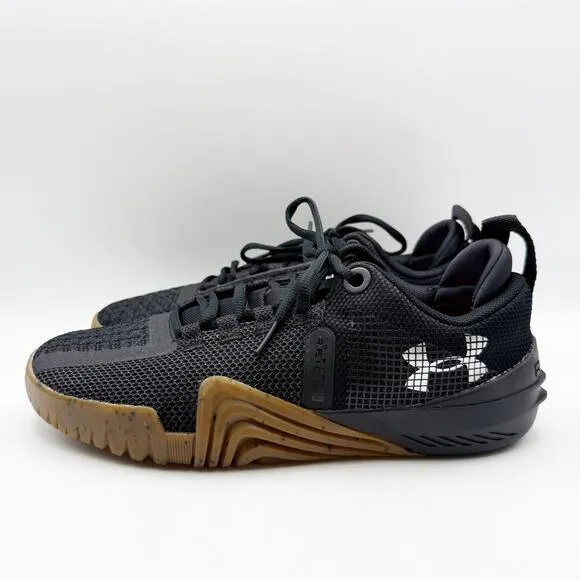 Under Armour Mens TriBase Reign 6 Sneakers Size 8.5 Black Training Shoe NWOB