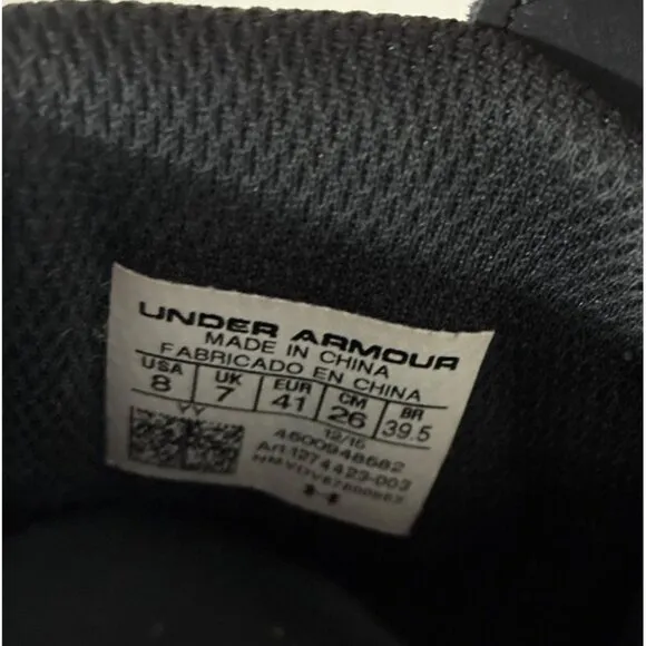 Under Armour Torch Fade Charged Shoes Size 8 sneakers