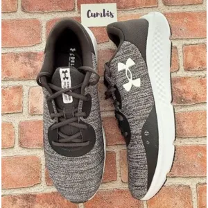 Under Armour UA CHARGED PURSUIT 3 TWIST Men's Size 12 Grey/Black Sneakers New