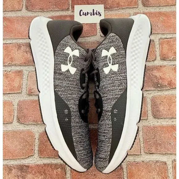 Under Armour UA CHARGED PURSUIT 3 TWIST Men's Size 12 Grey/Black Sneakers New