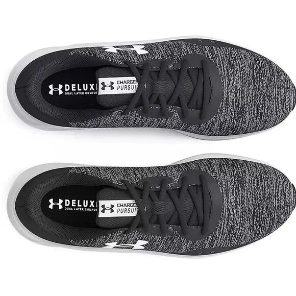 Under Armour UA CHARGED PURSUIT 3 TWIST Men's Size 12 Grey/Black Sneakers New