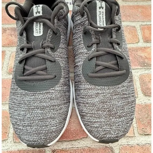 Under Armour UA CHARGED PURSUIT 3 TWIST Men's Size 12 Grey/Black Sneakers New