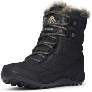 USED Columbia Women's Minx Shorty Cold Weather Boots, Black/Pebble-Size 9.5