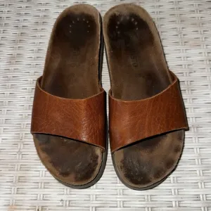 Used Hanki Mephisto Genuine Leather Brown Sandals Made in France 38