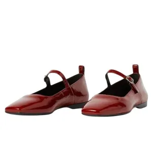Vagabond Womens Delia Mary Jane Flat EU 38 US 8 Red Patent Leather NIB