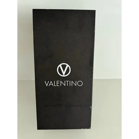 VALENTINO Black Stripe Contrast Irene Slip On Slide Sandal Designer MP$300 Sz 6