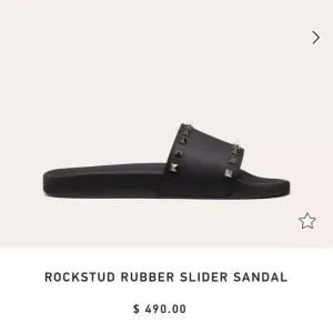 Valentino Rockstud Rubber Slides