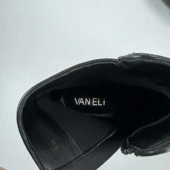 Vaneli Womens 6 M Gaston Ankle Boots Booties Black Nappa Quilted Leather NIB NEW