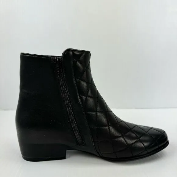 Vaneli Womens 6 M Gaston Ankle Boots Booties Black Nappa Quilted Leather NIB NEW