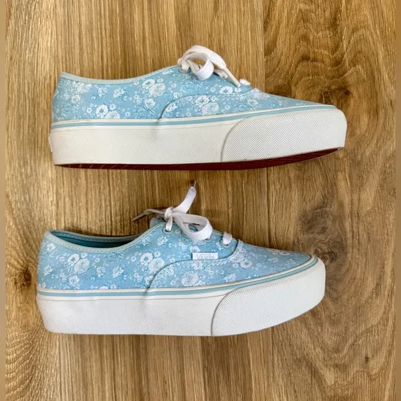 Vans Authentic PLATFORMS Tonal Floral Omphlds True White sneakers Size 7 LNC