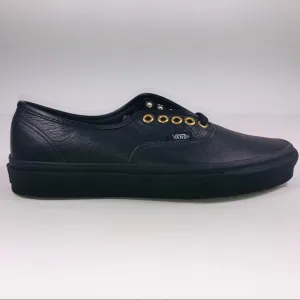 VANS Authentic Soft Leather Triple Black Sneakers
