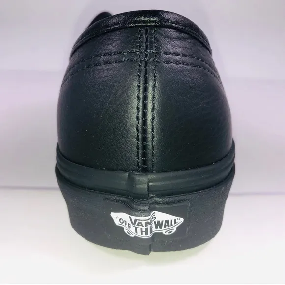 VANS Authentic Soft Leather Triple Black Sneakers