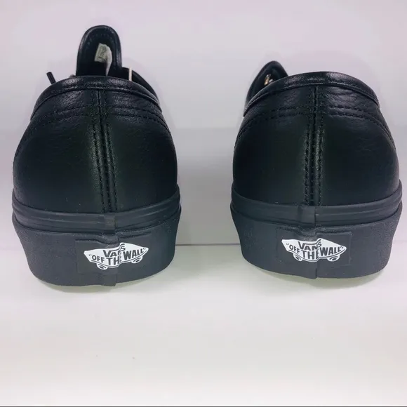VANS Authentic Soft Leather Triple Black Sneakers