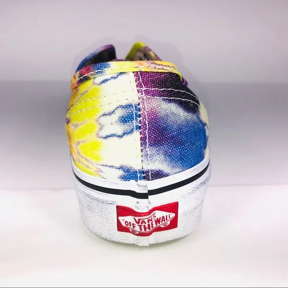 VANS Authentic Washed Tie Dye &amp; True White Sneaker