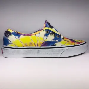 VANS Authentic Washed Tie Dye &amp; True White Sneaker