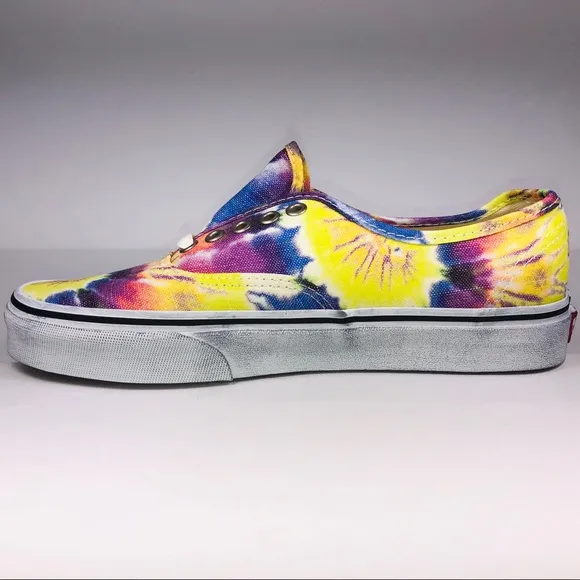 VANS Authentic Washed Tie Dye &amp; True White Sneaker