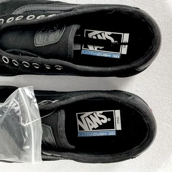 Vans Chima Ferguson Pro 2 Skateboarding Sneakers Sz 7 NWT Black Canvas &amp; Suede