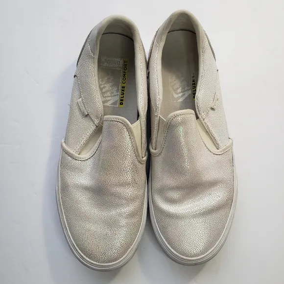 Vans holographic women's slip-on deluxe comfort loafers