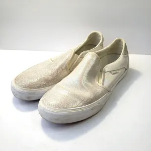 Vans holographic women's slip-on deluxe comfort loafers
