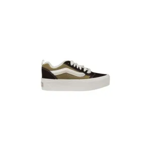 Vans Leather Lace-Up Rubber Sole Sneakers Women Green