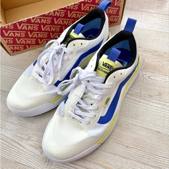 Vans Men's MTE UltraRange EXO Surf Sneakers | White/Blue/Yellow‎ 8.5