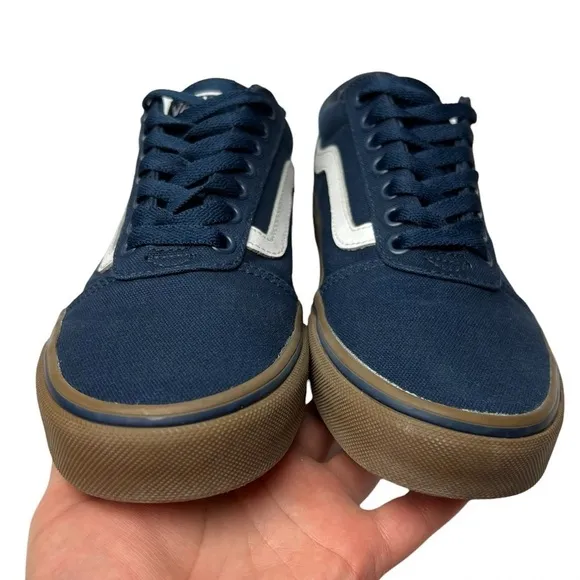 Vans Men’s Old Skool Low Sidestripe Navy BlueCanvas/Gum Size 7