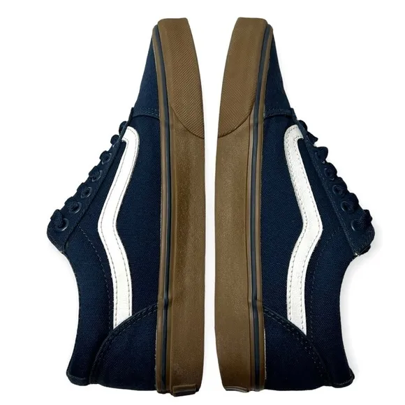 Vans Men’s Old Skool Low Sidestripe Navy BlueCanvas/Gum Size 7