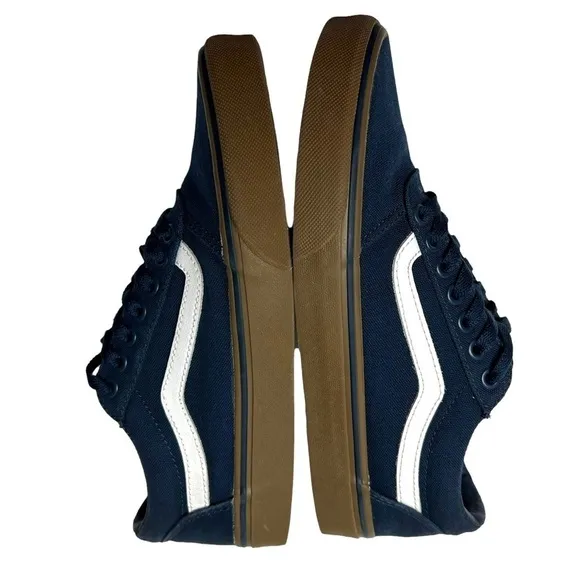 Vans Men’s Old Skool Low Sidestripe Navy BlueCanvas/Gum Size 7