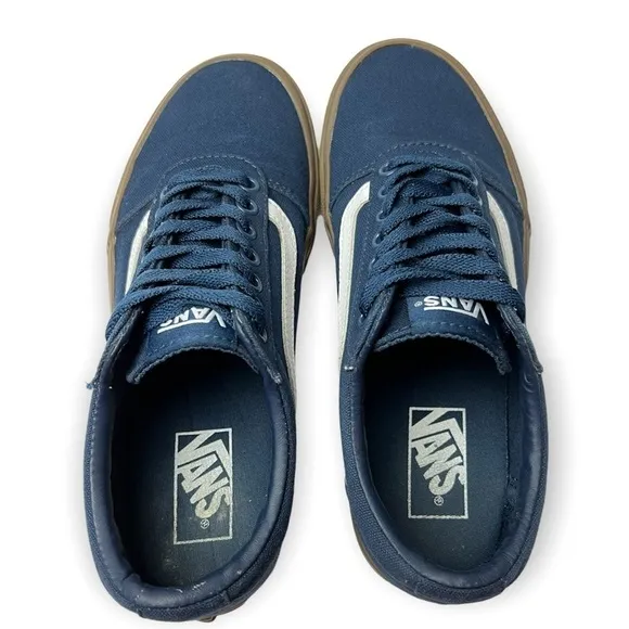 Vans Men’s Old Skool Low Sidestripe Navy BlueCanvas/Gum Size 7