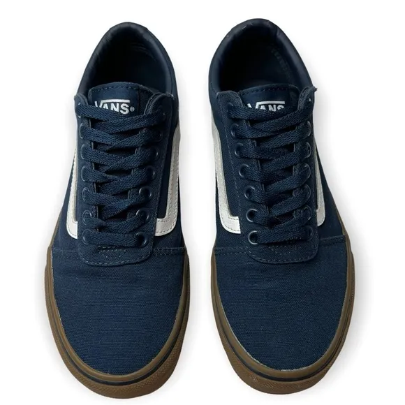 Vans Men’s Old Skool Low Sidestripe Navy BlueCanvas/Gum Size 7