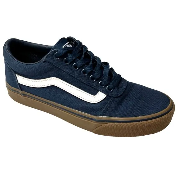 Vans Men’s Old Skool Low Sidestripe Navy BlueCanvas/Gum Size 7