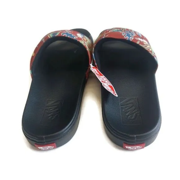 VANS Mens Size 13 La Costa Slide On Sandal Shower Slide Hawaiian Jungle