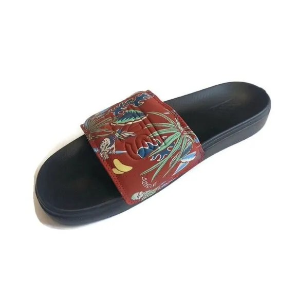VANS Mens Size 13 La Costa Slide On Sandal Shower Slide Hawaiian Jungle