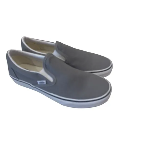 Vans Mens Unisex Classic Slip-On Sneakers Gray Size 8 Women SZ 9.5