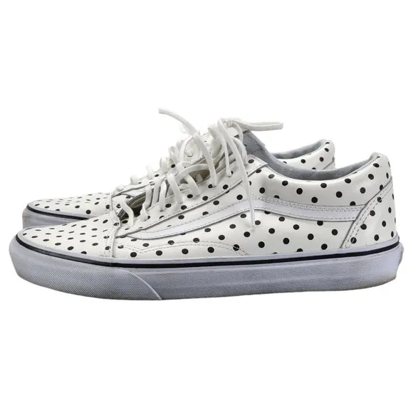 VANS Off The Wall Dot White Fashion Sneakers From Japan Men's 8.5 Women's 10