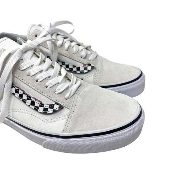 VANS Old Skool Sport Sneakers Men's Skate Low Top Suede Canvas White ALSU01647