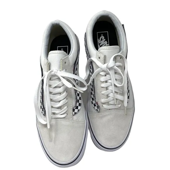 VANS Old Skool Sport Sneakers Men's Skate Low Top Suede Canvas White ALSU01647