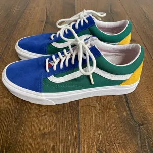 VANS Old Skool Yacht Club Multicolored Suede Skate Sneakers size 8.5