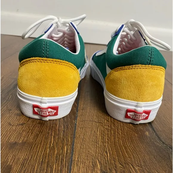 VANS Old Skool Yacht Club Multicolored Suede Skate Sneakers size 8.5