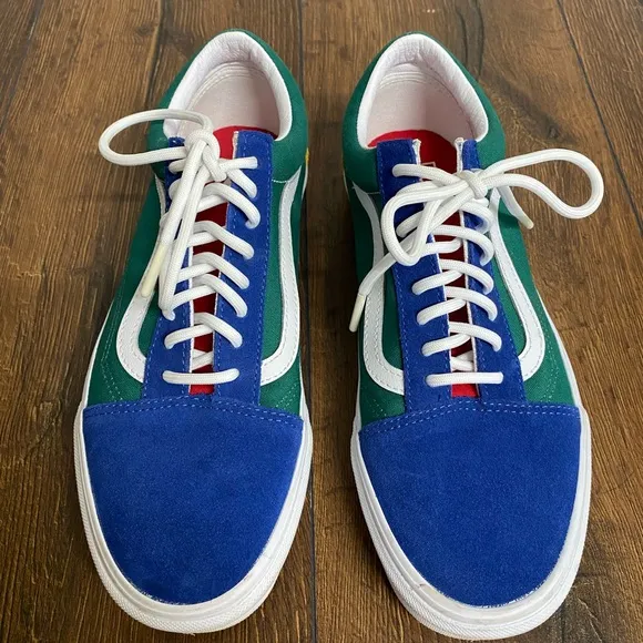 VANS Old Skool Yacht Club Multicolored Suede Skate Sneakers size 8.5