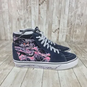 Vans‎ SK8-Hi Navy Pink Lightning Graphic High Top Sneakers Skate Shoes Men's 8