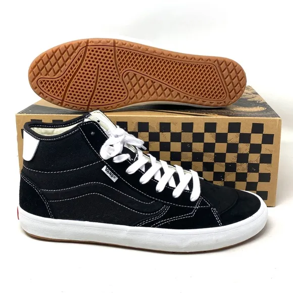 VANS The Lizzie Shoe Casual Men Suede Canvas White Black Sneakers Hi VN0A4BX1Y28