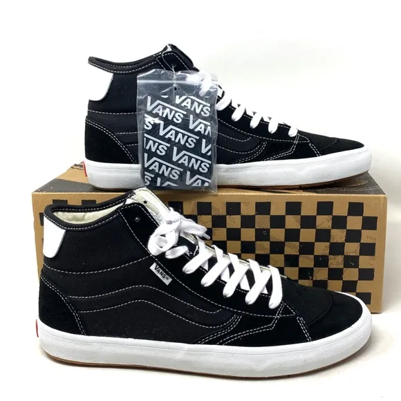 VANS The Lizzie Shoe Casual Men Suede Canvas White Black Sneakers Hi VN0A4BX1Y28