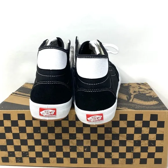 VANS The Lizzie Shoe Casual Men Suede Canvas White Black Sneakers Hi VN0A4BX1Y28