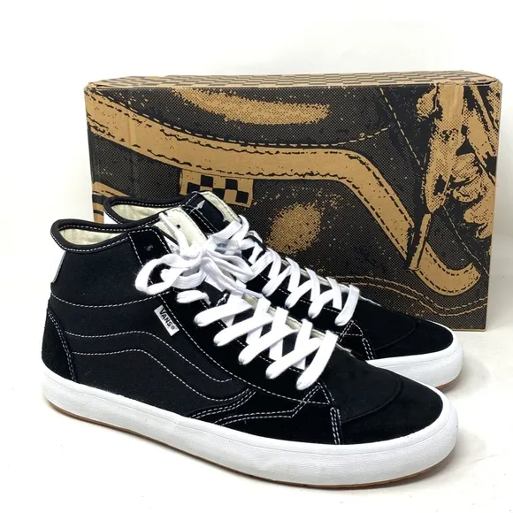VANS The Lizzie Shoe Casual Men Suede Canvas White Black Sneakers Hi VN0A4BX1Y28