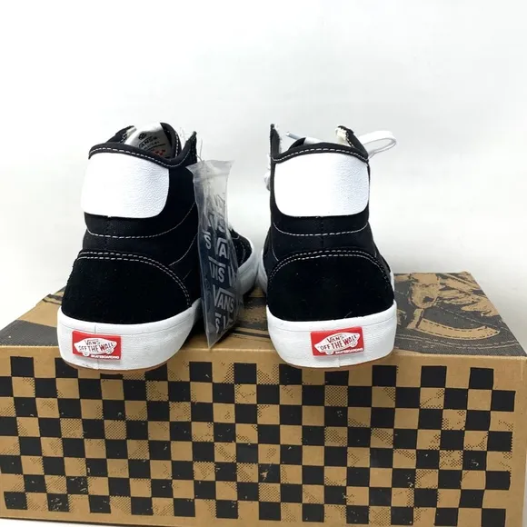 VANS The Lizzie Shoe Casual Men Suede Canvas White Black Sneakers Hi VN0A4BX1Y28